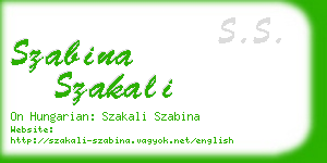 szabina szakali business card